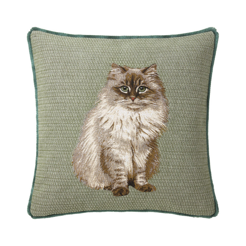 Aime Decorative Pillow, Green/Brown/White