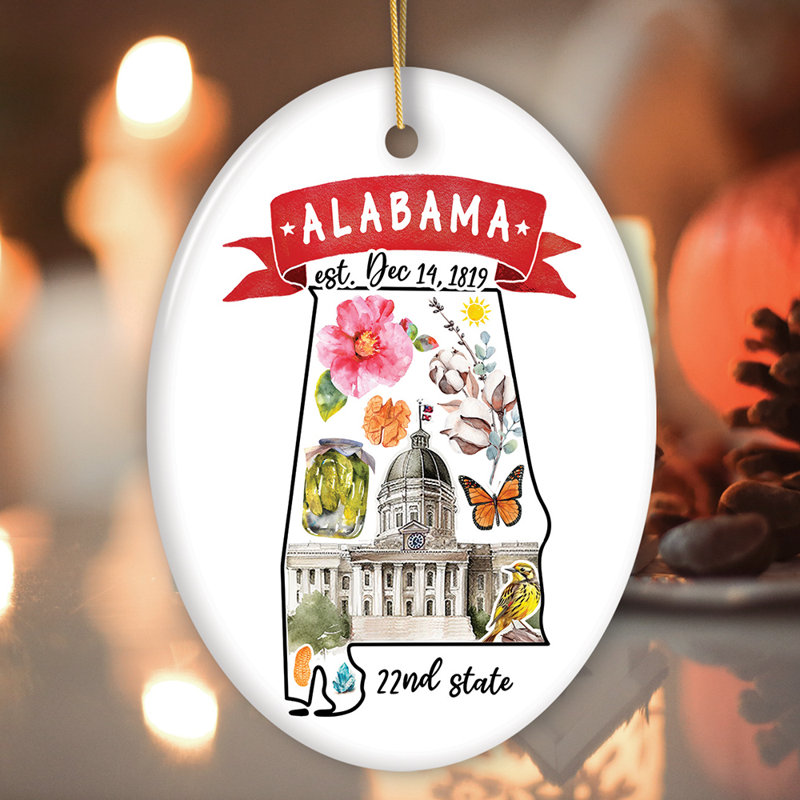 3'' Ceramic Holiday Shaped Ornament