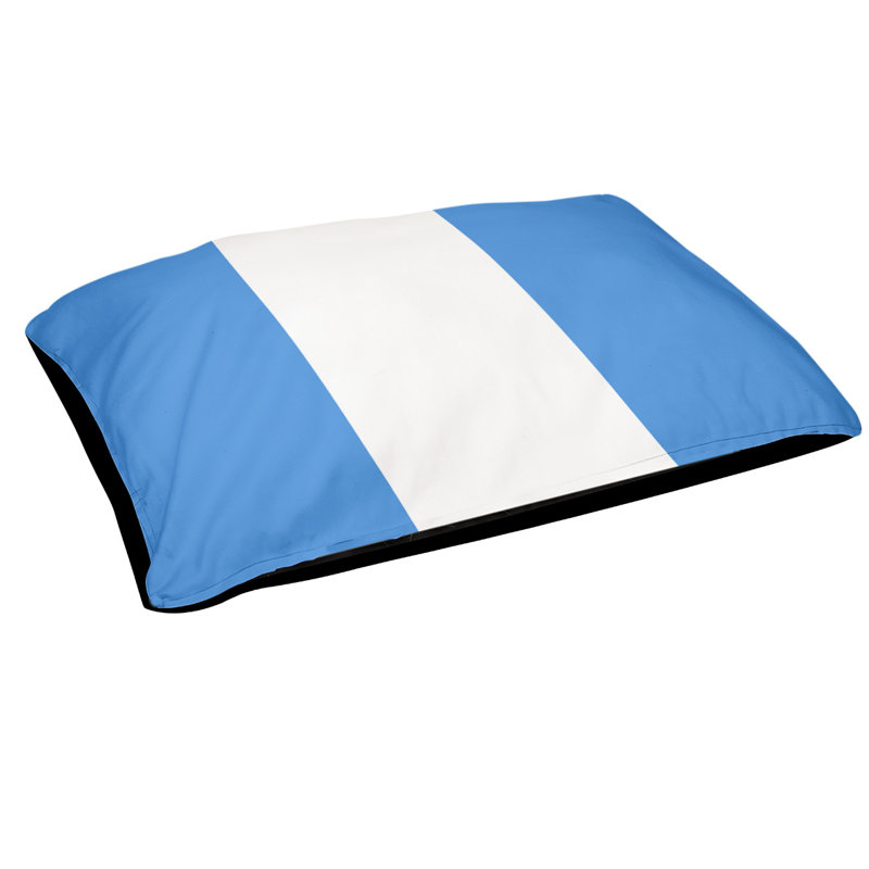 Coussin Golden State, Moyen (l 28 po x P 18 po x H 6 po), Bleu / blanc
