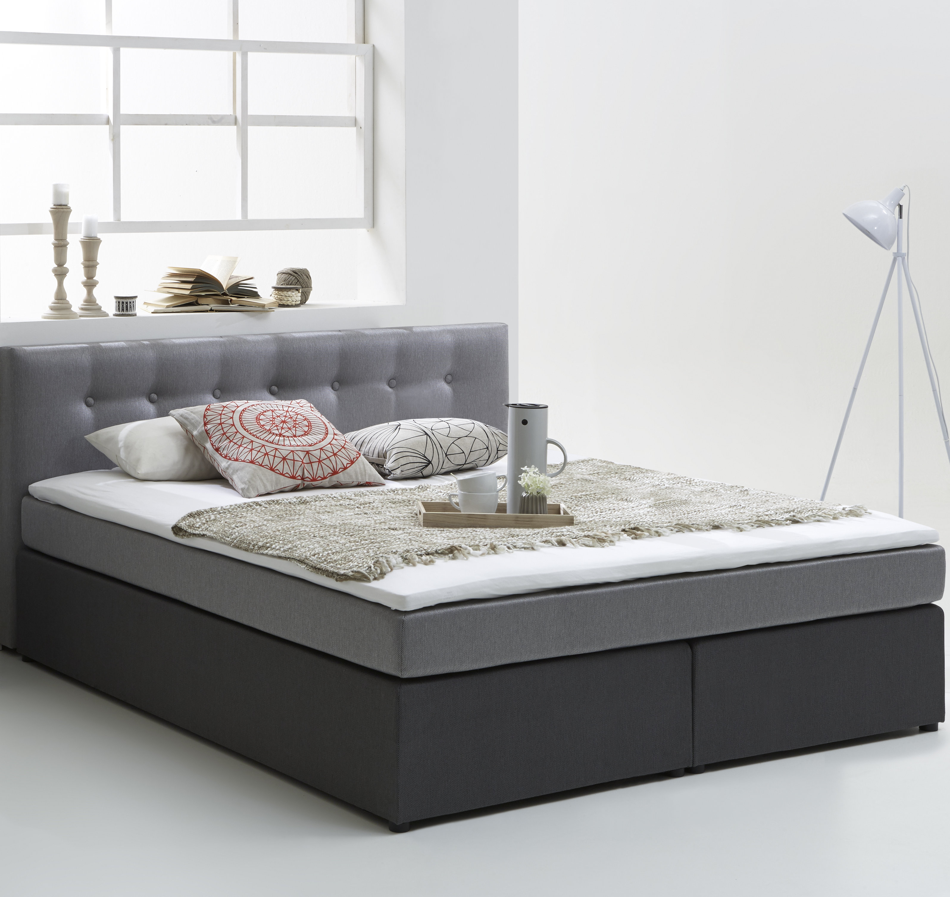 17 Stories Boxspring Bed with Topper & Reviews | Wayfair.ie