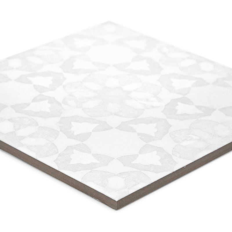 Carreau de porcelaine mat pour plancher et mur 9 po x 9 po Pageant, Blanco