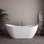 Baignoire autoportante 71 po blanc brillant avec drain interne Streamline