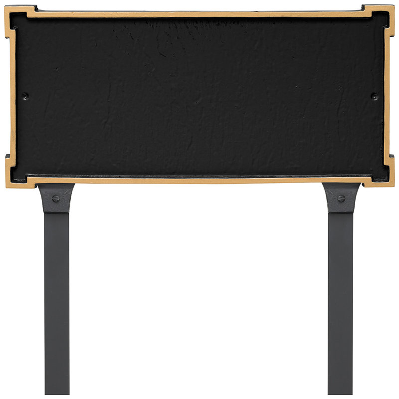 New Yorker Rectangle Lawn Insert, Black/Gold, Yes