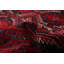 Tapis unique rouge de style années 1990 de 3 pi 7 po x 6 pi 7 po