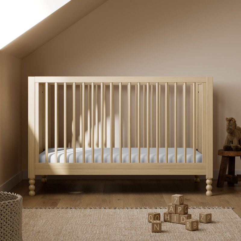 Rio 5-in-1 Convertible Crib with Toddler Guardrail, Driftwood