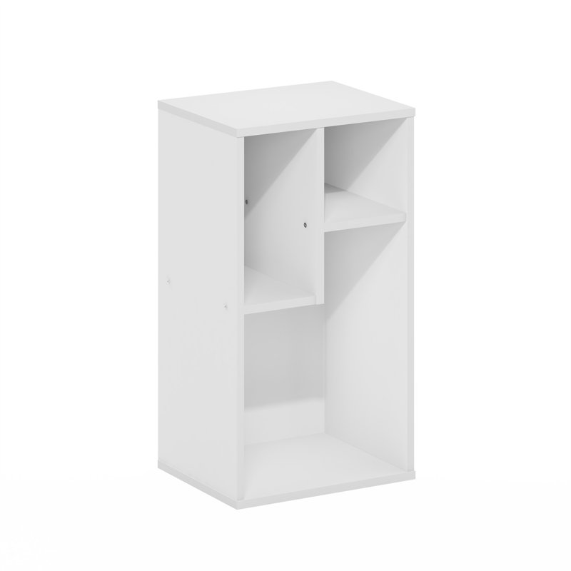 Ebern Designs Zambrana 3-Cube Irregular Cubes Bookcase, Bookshelf, Storage Organizer,, White
