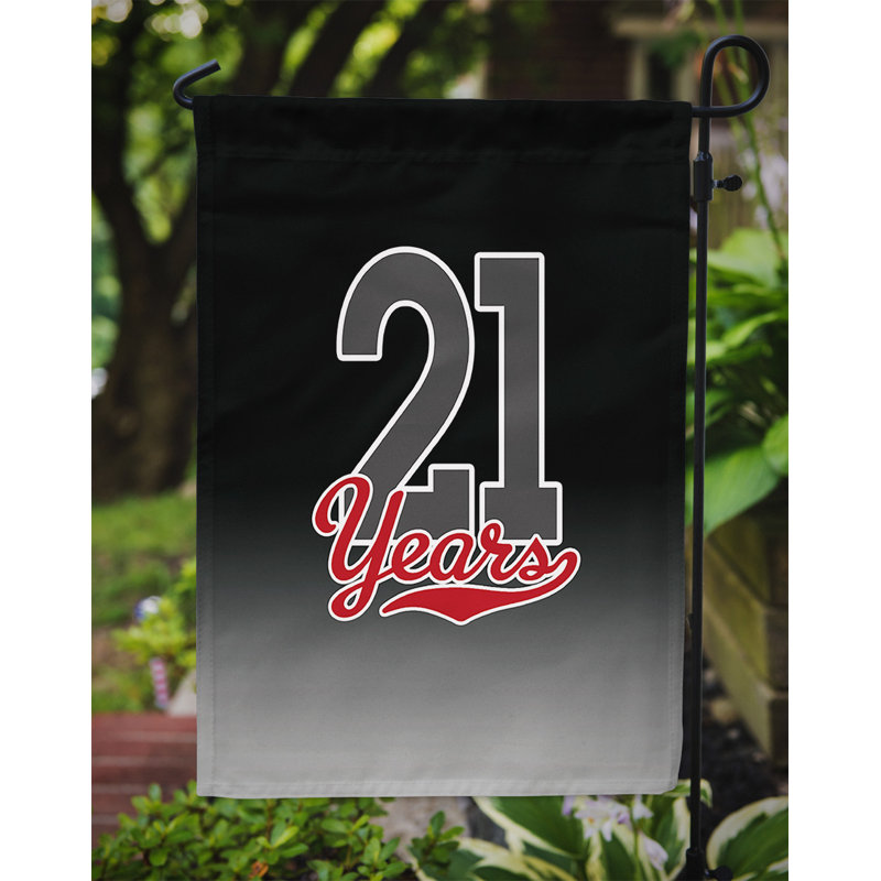 Drapeau de jardin à 2 côtés 21 ans