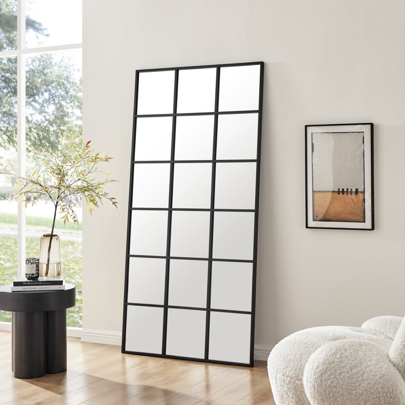 Azaia Metal Frame Hallway Mirror - Full length Window Living Room Mirror, 180cm H x 90cm W
