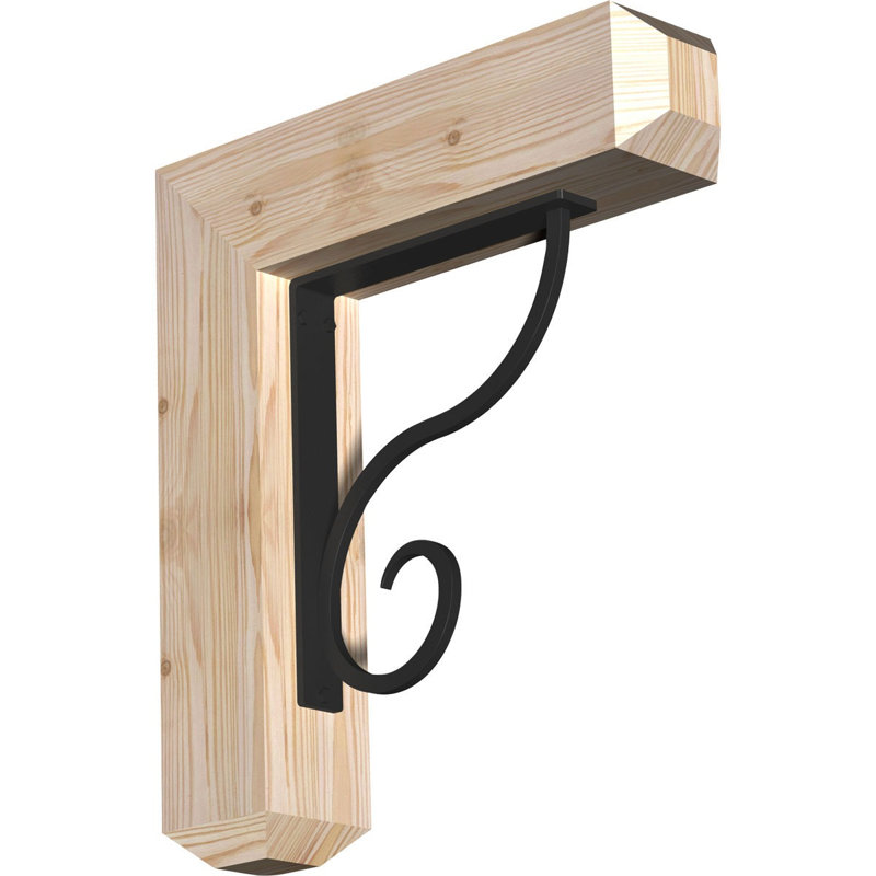 Support simple Ironcrest de 4 po Ashford, H 20 po x P 18 po, 4"W x 4"T Douglas Fir (Rough Sawn)