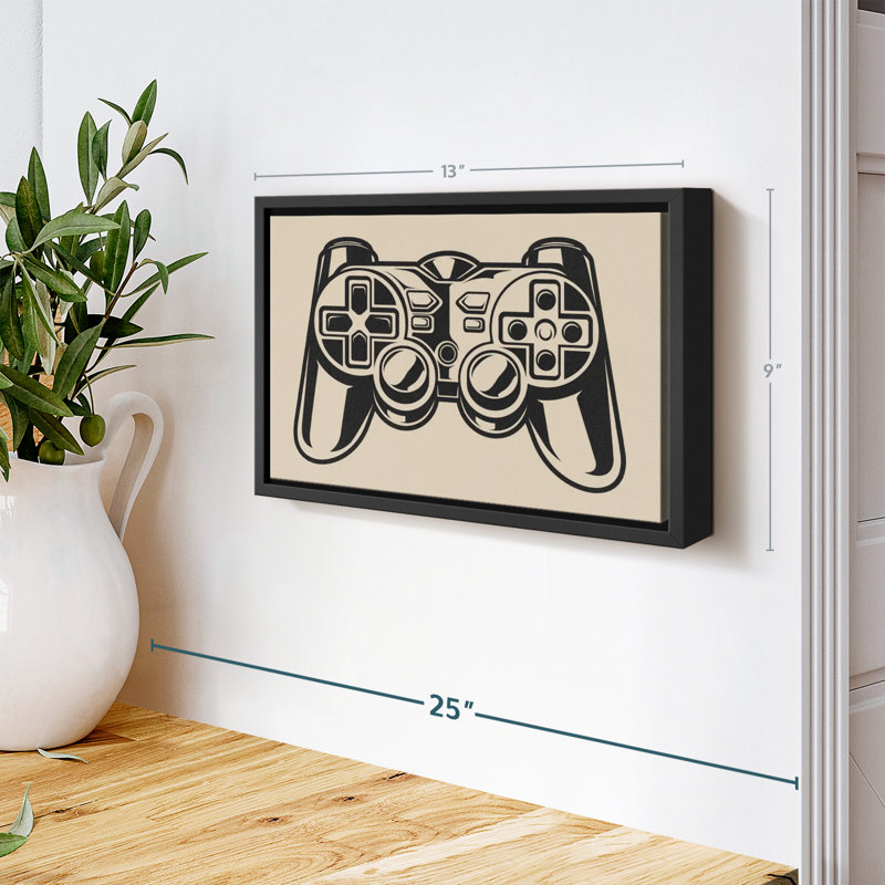 Illustration de contrôleur de jeu sur toile, H 9 po x l 13 po