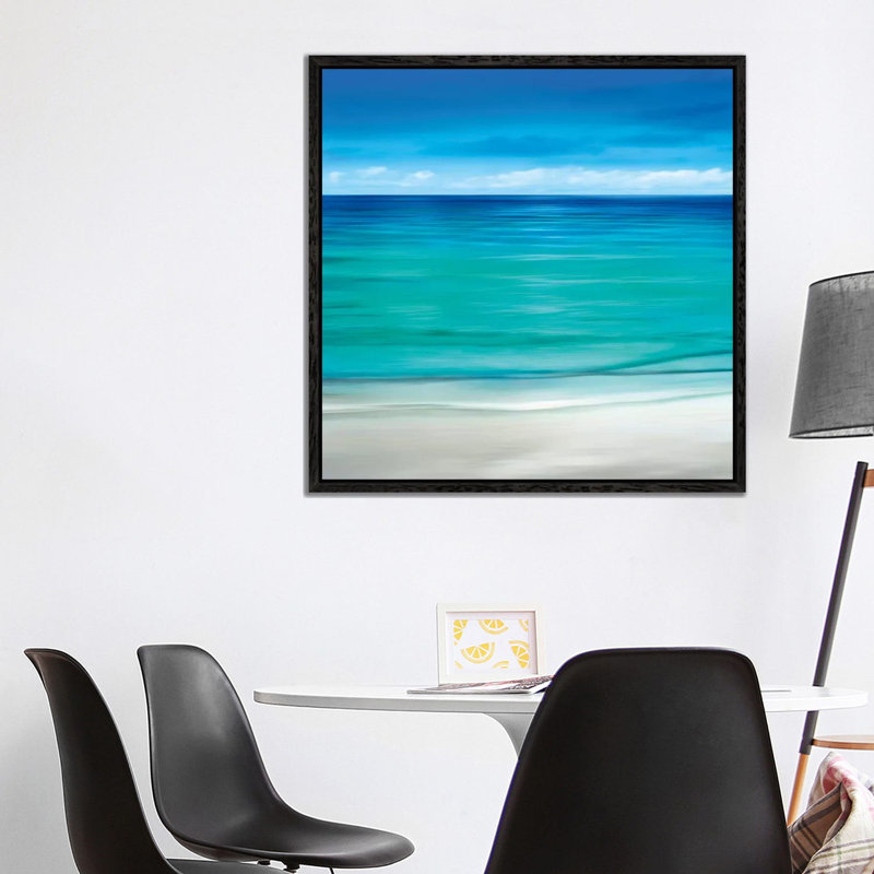 Paradise II' Print, 93.98 cm H x 93.98 cm W x 4.445 cm D, Black Floater Framed
