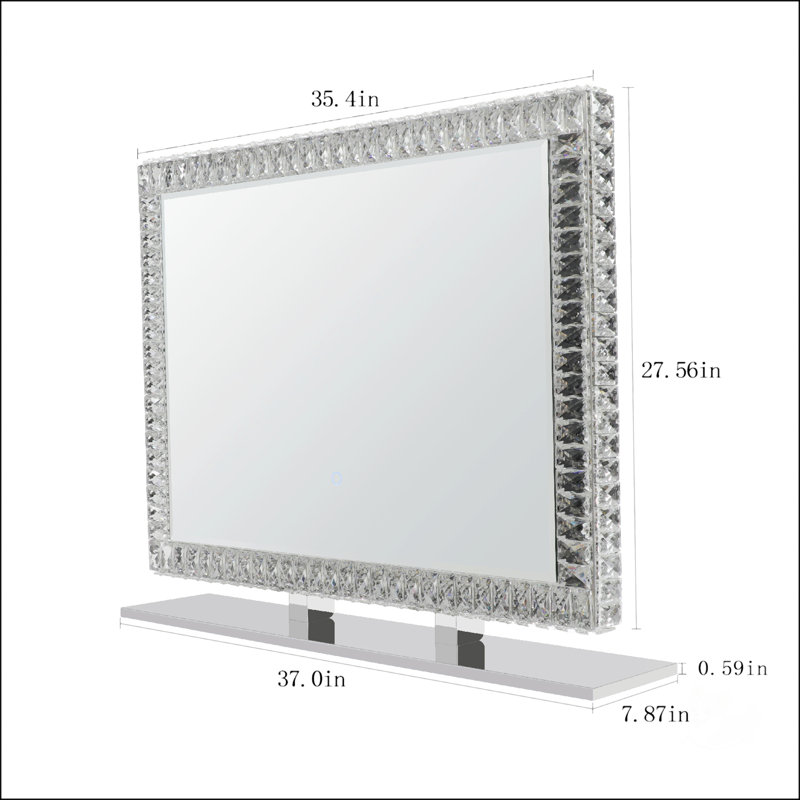 LED Crystal Mirror Light With Dimmable Lights