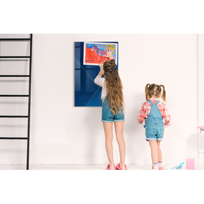 Magnetic Memo Board Whiteboard - 60 x 90 cm - With Marker and Magnets - Decorative pattern