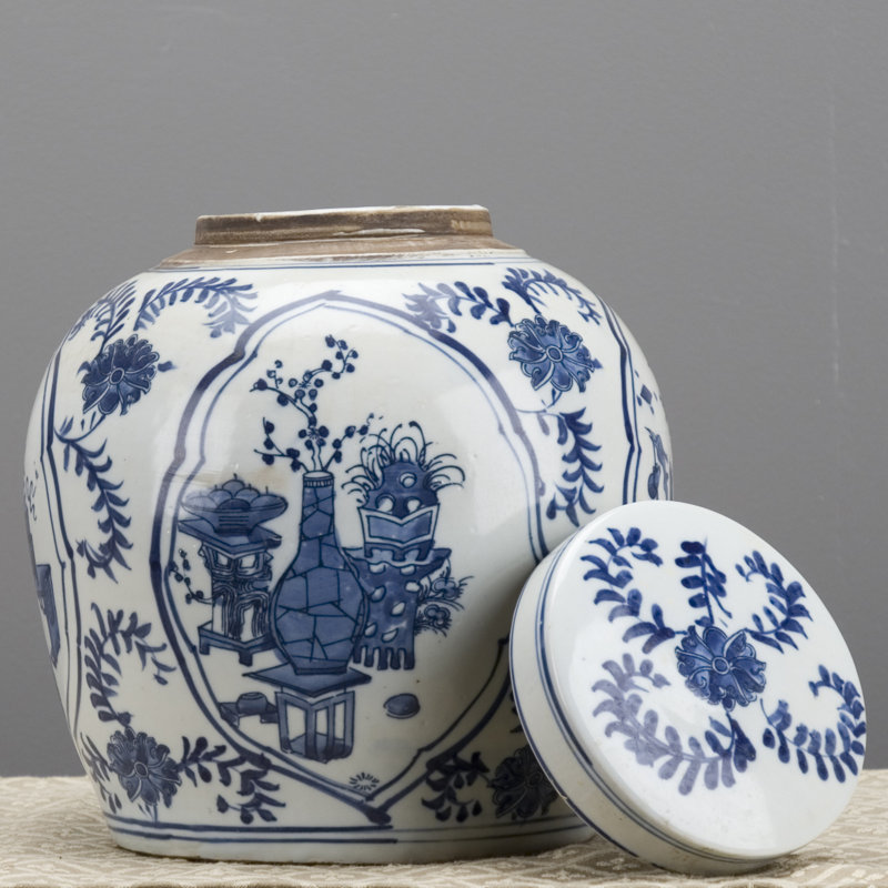 Handmade Porcelain China Ginger Jar