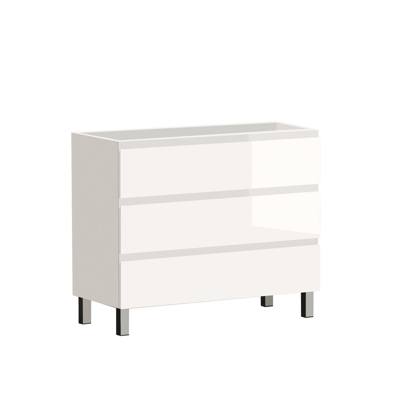 Base de meuble-lavabo simple Costa 40 seulement, Blanc lustré