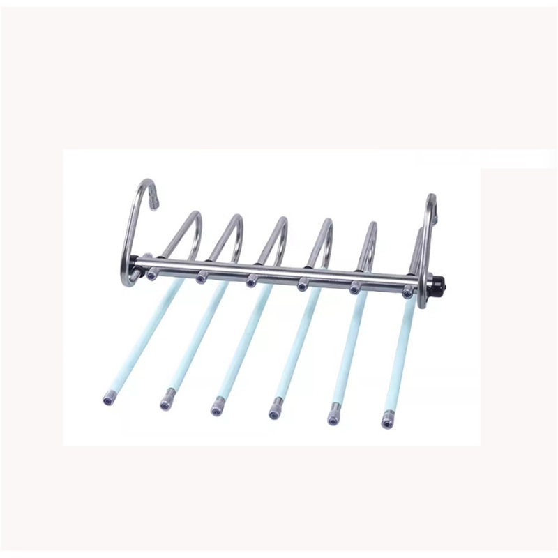 Cintre pour pantalons pliable en acier inoxydable, 4