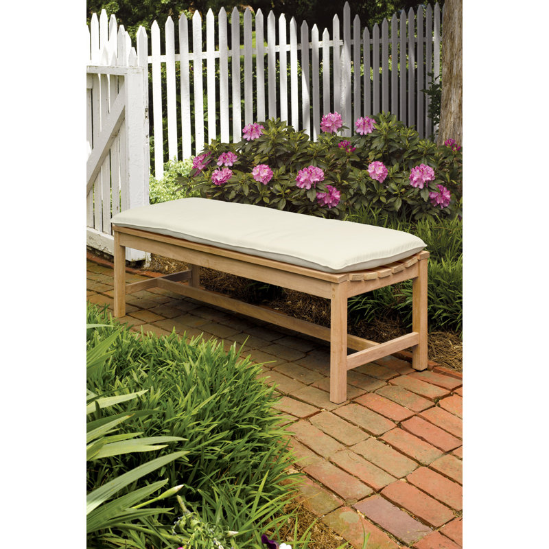 Classic Outdoor Teak Dining Bench, 17.5" H x 59.5" W x 18.75" D, Natural Teak