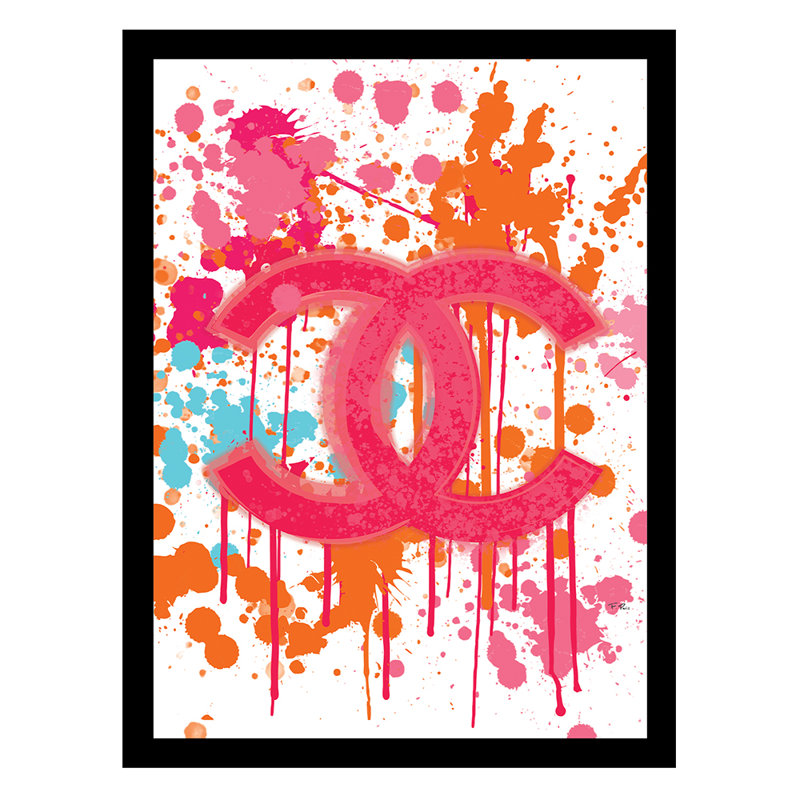 Décoration murale à logo Fashion Designer Splatter, Rouge