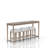 Glass Console Table, With 3 Stools