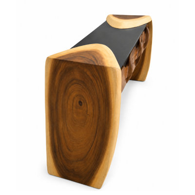 Console Luxury Live-Edge - Bois fabriqué à la main avec tiroirs torsadés