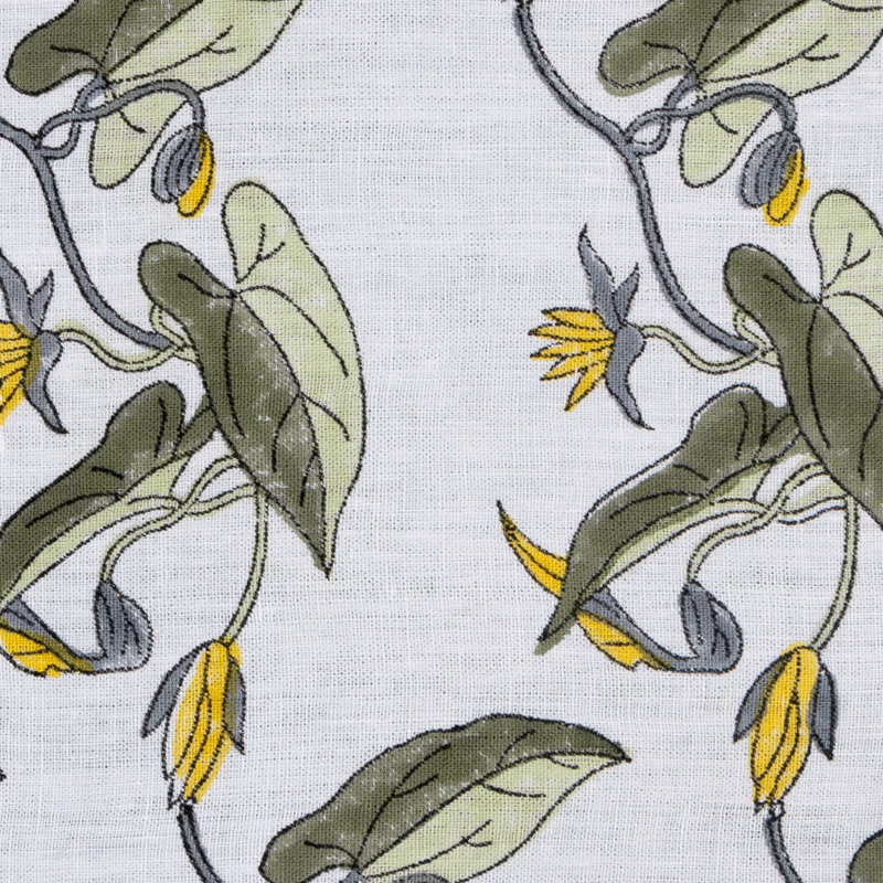 Leaves on a Vine Table Placemat 14x20 Inch, Sage green