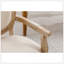 Chaise de salle à manger en bois massif de style français, ensemble de 2, crème