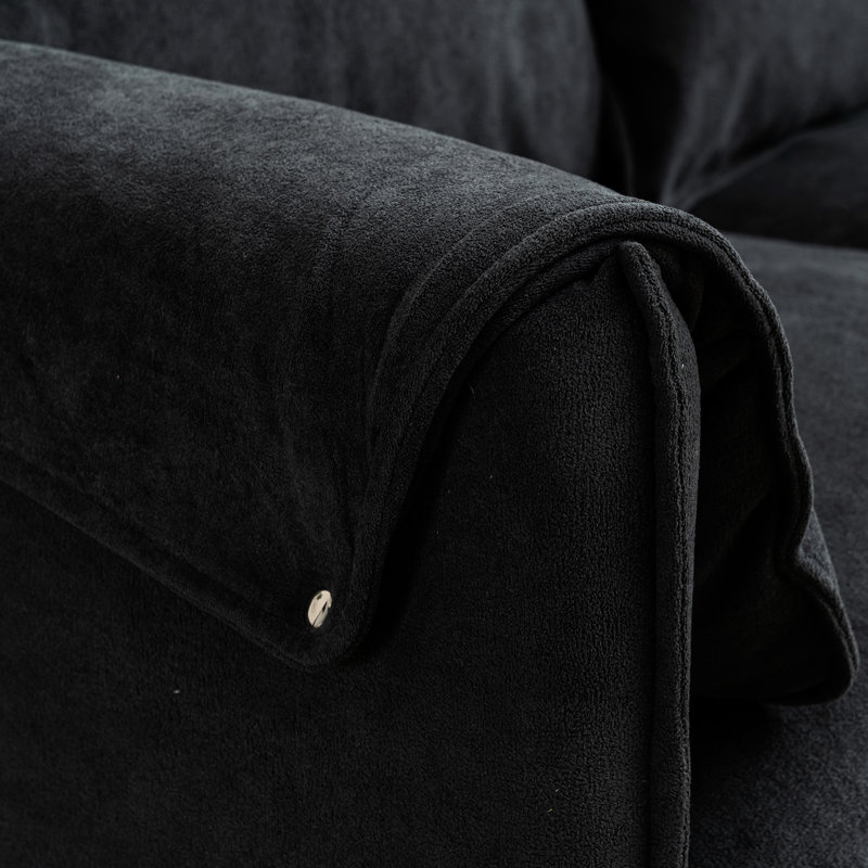 Moderne pour le salon avec rangement et, convertible en L gris 3, convertible en tissu 3,