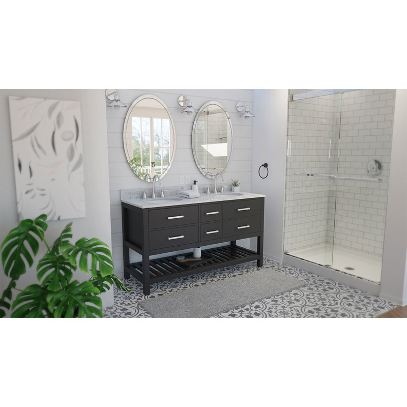 Ensemble de meuble-lavabo double 60 po