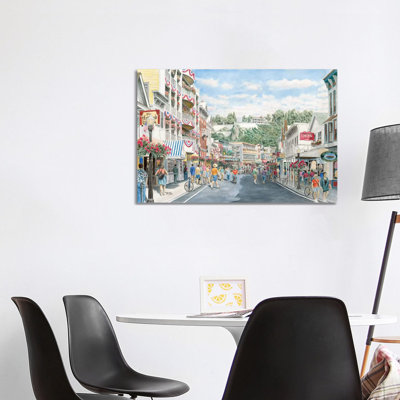 Main St., Mackinac Island by Stanton Manolakas - Wrapped Canvas Print
