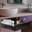 Rangement d'armoire coulissant coulissant en acier au carbone avec glissières de rangement coulissantes pour la cuisine, la salle de bain, le salon, noir 11,81 po x 16,92 po x 2,75 po