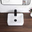 Petit lavabo de salle de bain blanc avec trou pour robinet KARAMAG