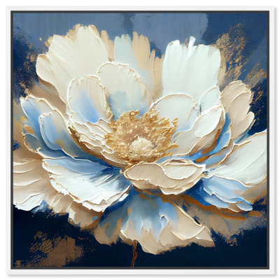 Plenitude, impressions sur toile de couleurs claires et bleu marine par Art Remedy