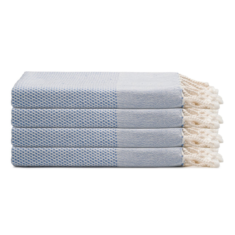 Ensemble de serviettes en coton Whisper, Bleu denim