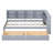 Wooden Twin Size Daybed With 2 Drawers, Daybed With Storage Shelf And USB Charging Ports-150490482