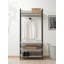 Alva Pair of Double Open Wardrobes with 2 Drawers and 4 Shelves-103260230