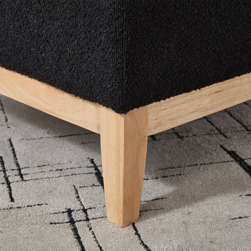 Table basse avec repose-pieds 33,8 po, Natural, Black