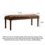 Banc en cuir de cerisier brun American Country Style pour chambre à coucher et salon