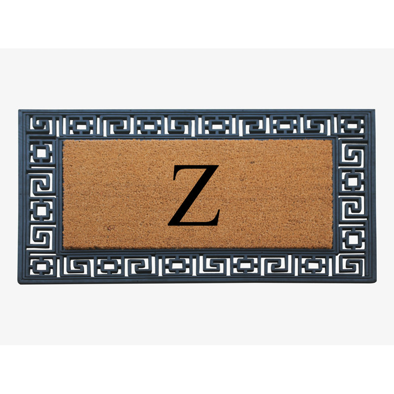 Caoutchouc et fibre de coco de 24 po x 36 po, première impression, durable, facile à nettoyer, Z