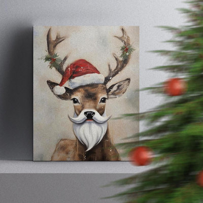 Vintage Christmas Wall Decor, Christmas Reindeer Wall Art Prints, Christmas Wall Decorations, Christmas Posters Wall Decor for Living Room Bedroom, 11