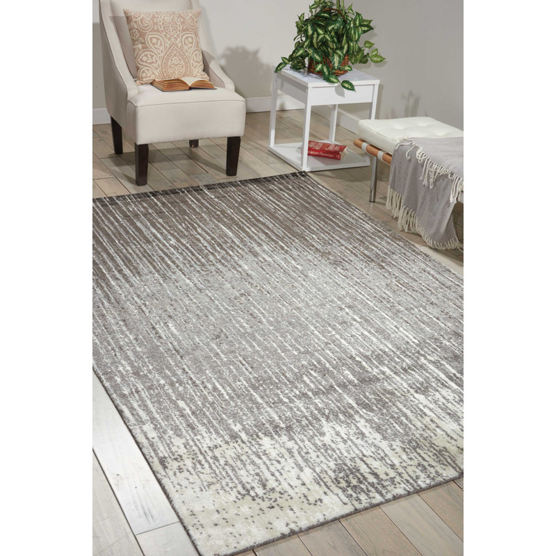 Stanton Viscose Abstract Indoor Rug, Rectangle 5'6" x 8'