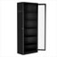 Armoire de cuisine en métal - 72 po de hauteur avec 5 tablettes réglables, armoire autoportante noire pour cuisine / garde-manger / salle de bain