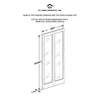 Porte pliante en bois Pinecroft Rain
