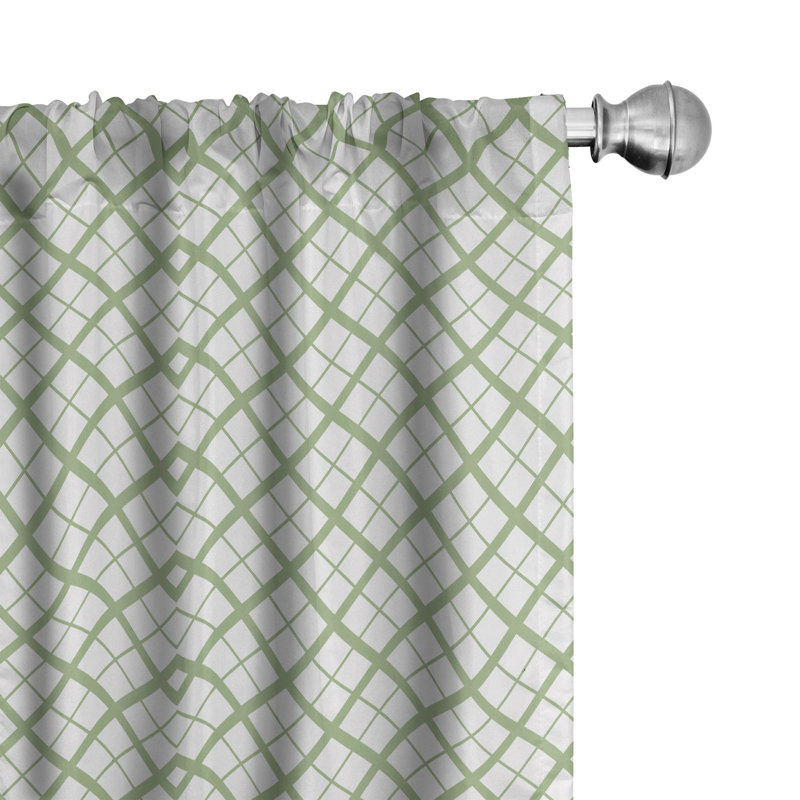 Geometric Semi-Sheer Rod Pocket Sliding Panel, 28" x 84"