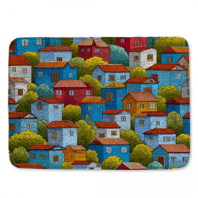 Tapis de bain maisons éclectique