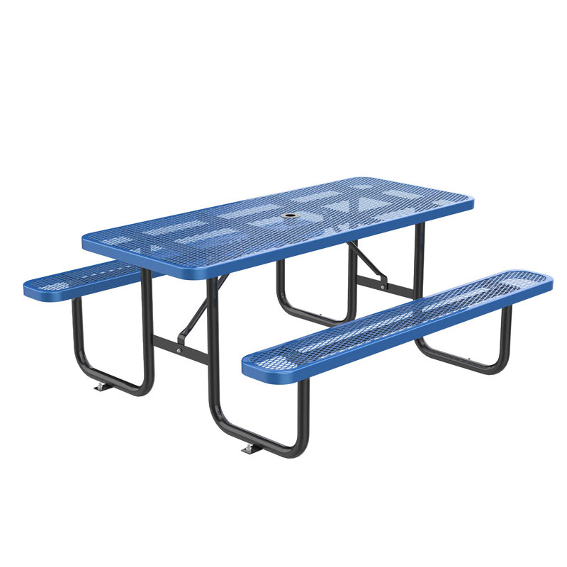 96 "Tables de pique-nique rectangulaires bleues, Bleu