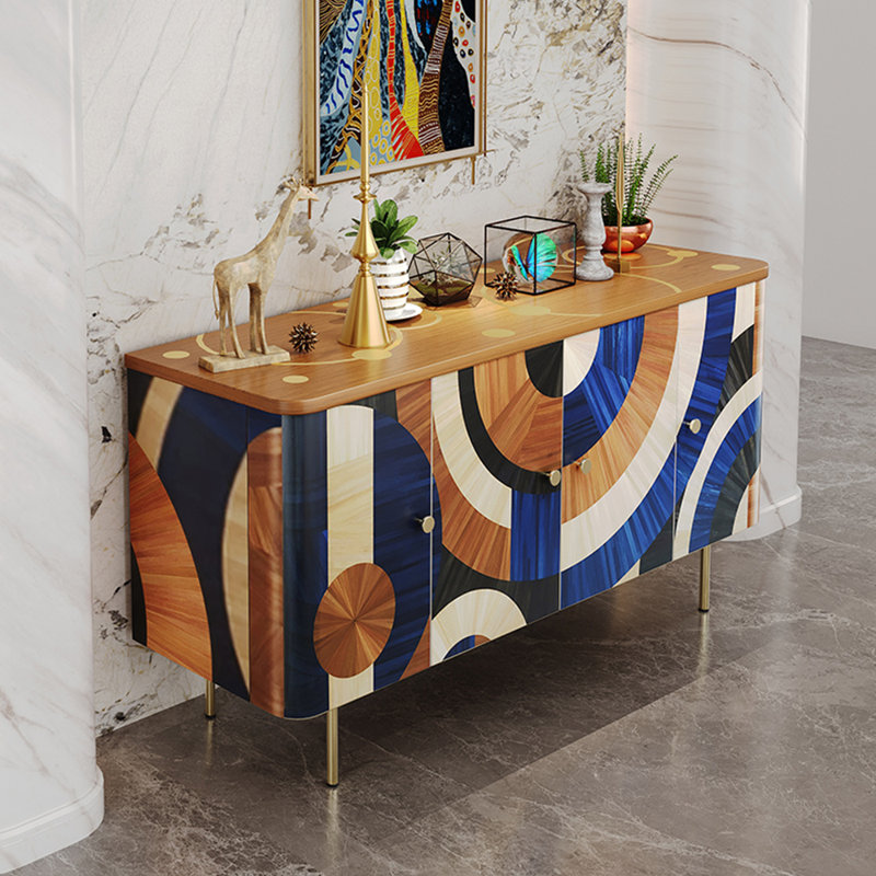 Buffet luxueux de style italien léger, H 31,5 po x l 63 po x P 15,7 po