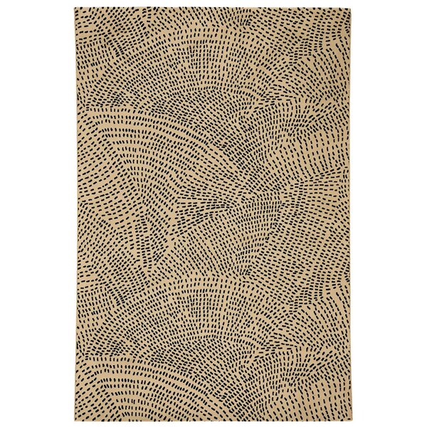 Etching Machine Woven Beige Area Rug