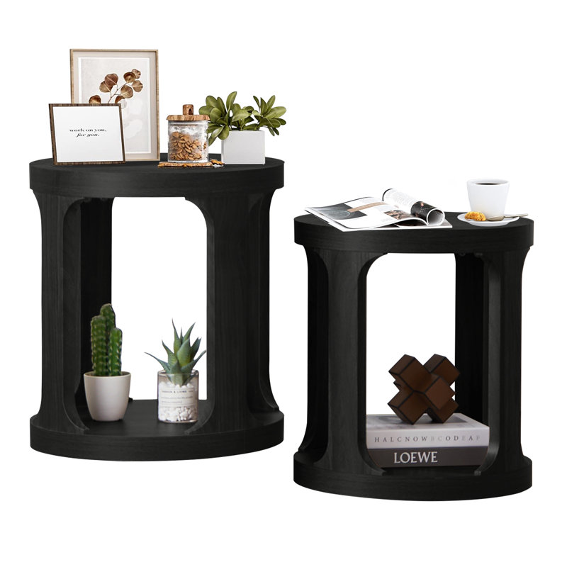 End Table Set (set Of 2), Black