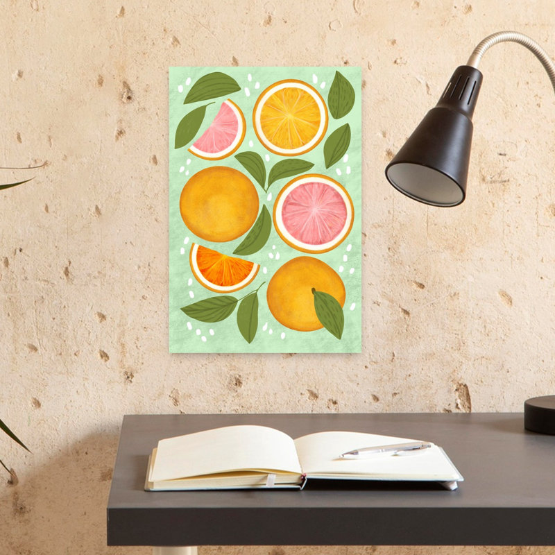 Art mural d'été frais et zestes, H 18 po x l 12 po