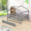 Lit double en bois avec lit gigogne simple-507572707